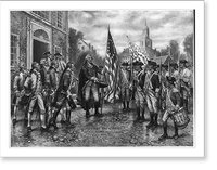 The Stars and Stripes - George Washington describing the flag to Lafayette and other French and American officers, Historic Reproduction