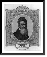 Historic Framed Print, [John Brown, 1800-1859, bust portrait, facing right in memorial frame],  17-7/8" x 21-7/8"