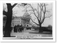 Historic Framed Print, Members of Congress leaving the Capitol, Washington, D.C.,  17-7/8" x 21-7/8"