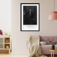 Historic Framed Print, [Washington Allston, 1779-1843, full-length portrait, seated, facing left],  17-7/8" x 21-7/8"