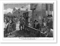 Vintage Building Photo - Boston - Old Town House Square about, 1657