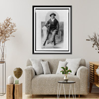 Martha Canary, 1852-1903, (Calamity Jane"), full-length portrait, seated with rifle as General Crook's scout" Classic, Historic Reproduction