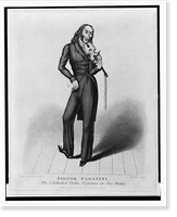 Nicolo Paganini, 1782-1840; Signor Paganini, the celebrated violin performer on one string", Antique Wall Art