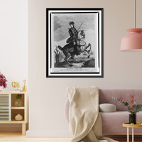 Historic Framed Print, General Howe, Esqr. of the Conecticut [sic] and comander [sic] Army in America.I.M. Probst sc ; Ioh. Mich: Probst exc: AV.,  17-7/8" x 21-7/8"