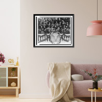 Historic Framed Print, [Chief Justice William H. Taft administering the oath of office to Herbert Hoover on the east portico of the U.S. Capitol, March 4, 1929],  17-7/8" x 21-7/8"