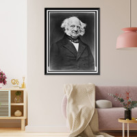 Historic Framed Print, [Former President Martin Van Buren, half-length portrait, facing right],  17-7/8" x 21-7/8"