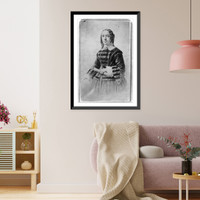 Ernestine Louise Rose, 1810-1892, half length portrait, standing, facing slightly left, Vintage Poster