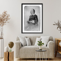 Ernestine Louise Rose, 1810-1892, half length portrait, standing, facing slightly left, Vintage Poster