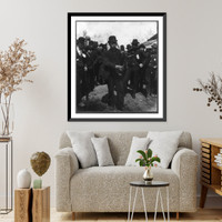 Members of Coxey's Army: men and boys around Little Bobby", the bagpiper who played all the way from Uniontown to Washington", Vintage Poster