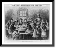 The Little Laborers of New York City - Little Tobacco Strippers, Vintage Poster