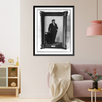Historic Framed Print, [Lemuel Shaw, 1781-1861, full-length portrait, standing, facing right],  17-7/8" x 21-7/8"