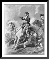 Historic Framed Print, Washington & staff watching the Battle of Long Island,  17-7/8" x 21-7/8"