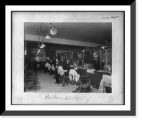 7 men in a barber shop, Philadelphia, Pa. Classic, Antique Print