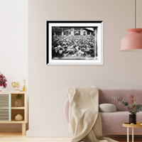 Historic Framed Print, Crowd listening to Bryan speaking - Union Sq.,  17-7/8" x 21-7/8"