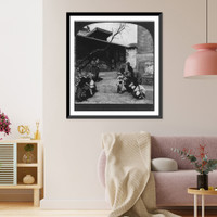 Historic Framed Print, Wee Chinese children at play,  17-7/8" x 21-7/8"