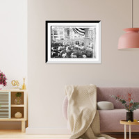 Historic Framed Print, Crowd listening to Bryan speaking - Union Sq. - 3,  17-7/8" x 21-7/8"