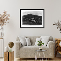 Historic Framed Print, [Harrachov, Czechoslovakia - view of village and mountain],  17-7/8" x 21-7/8"