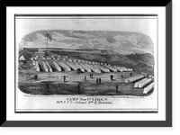Historic Framed Print, Camp near Ft. Lyon, Va. 26th N.Y.V. - Colonel Wm. H. Christian,  17-7/8" x 21-7/8"