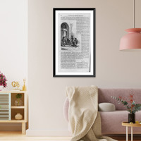 Historic Framed Print, [The Capitol Spring" - 4 Negro? children and a woman at fountain in alcove,  ground level west front of the U.S. Capitol. One child has his head under the fountain]",  17-7/8" x 21-7/8"