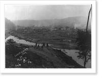 Historic Framed Print, Military post on Kernville Hill, Johnstown Flood, May 31st, 1889,  17-7/8" x 21-7/8"