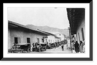 1st Battalion Marines arriving at Matagalpa. Nicaragua, 1927. U.S. Marines arriving in autos, Antique Wall Art