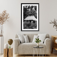 A bandit hut - picture taken just before it was burned, Antique Poster