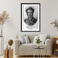 Historic Framed Print, [Fernando VII, King of Spain, 1784-1833, bust portrait, facing slightly right],  17-7/8" x 21-7/8"