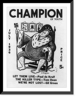 Caricature of William Randolph Hearst as fascist leader of Liberty League and Black Legion Classic, Vintage Wall Art