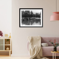 The Stepping Stones, Eastlake Park., L.A., Cal. Classic, Historic Print
