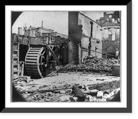 Ruins of paper mill, near Richmond & Petersburg RR Depot, Richmond, Va. 1865, Vintage Print