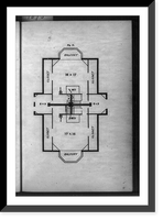 The New Housekeeper's Manual, 1873, by Catherine E. Beecher and Harriet Beecher Stowe, p. 37, floor plan of upstairs bedroom areas, Vintage Print