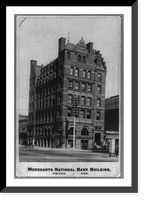 Historic Framed Print, [Bank building exteriors: Merchants National Bank, Omaha, Neb.],  17-7/8" x 21-7/8"