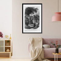 Historic Framed Print, William Penn Forming a Treaty with the Indians [1681?],  17-7/8" x 21-7/8"