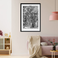 Historic Framed Print, Apochalypsis Ihesu Christi. Publ. by Alexandro Paganini. Venice, 1516. Part 2 - 6,  17-7/8" x 21-7/8"