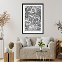 Historic Framed Print, Apochalypsis Ihesu Christi. Publ. by Alexandro Paganini. Venice, 1516. Part 2 - 10,  17-7/8" x 21-7/8"