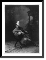 Historic Framed Print, [Joseph Jefferson, 1829-1905, full-length portrait, seated, facing right],  17-7/8" x 21-7/8"