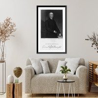 Timothy Dwight, 1752-1817, half-length portrait, standing, facing right, Antique Poster