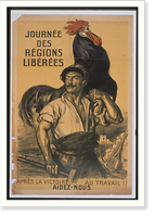 Journeacutee des Reacutegions Libeacutereacutees. Apreacutes la victoire au travail!! Aidez-nous, Vintage Wall Art