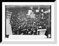 Historic Framed Print, Socialists in Union Square, N.Y.C. large crowd Photo, 1 May 1912 - Bain Coll.,  17-7/8" x 21-7/8"