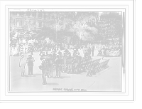 Historic Framed Print, Olympic Parade, City Hall,  17-7/8" x 21-7/8"