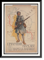 Linfanterie franccedilaise dans la bataille, Antique Poster