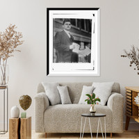 Historic Framed Print, Elbert Martin and Bullet-pierced speech,  17-7/8" x 21-7/8"