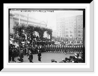 Historic Framed Print, U.S. Sailors in Columbus Day Parade,  17-7/8" x 21-7/8"