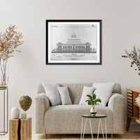 Historic Framed Print, [Library of Congress, Washington, D.C. Rear elevation, A series],  17-7/8" x 21-7/8"
