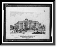 Historic Framed Print, [Library of Congress, Washington, D.C. Front perspective, A series],  17-7/8" x 21-7/8"