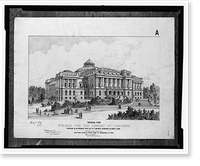 Historic Framed Print, [Library of Congress, Washington, D.C. Front perspective, A series],  17-7/8" x 21-7/8"