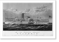 The new excursion steamer Columbia: gem of the ocean"", Vintage Wall Art