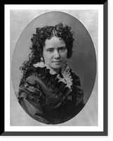 Vinnie Ream Hoxie, 1847-1914, head and shoulders portrait, in oval; just after her return from abroad, Vintage Poster