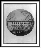 Washington, D.C. - crowd in front of the Evening Star Newspaper Buildings" watching 2 men on roof" Classic, Antique Poster