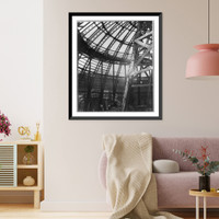 Historic Framed Print, Construction of the dome of the Library of Congress: viewed from the interior, April 19, 1893,  17-7/8" x 21-7/8"